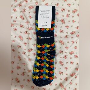 Microsoft Multicolor Argyle Socks NWT
